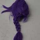 Kids Purple Braided Wig for Girls Child Long Braid Purple Wig Cosplay Synthetic Wigs with Wig Cap