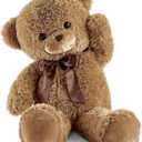 Big Teddy Bear Stuffed Animal 35 inches Giant Stuffed Bear Gift for Girlfriend Children on Birthday, Brown