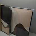 Large Framed Neutral Abstract Minimalist Wall Art Set of 2, Modern Canvas Prints Paintings Artwork for Walls, Black Beige Brown Abstract Art Pictures for Living Room Dining Bedroom Wall Decor 24x36 In