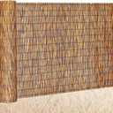Barydat 1 Pcs 4 x 16.4 ft Bamboo Privacy Screen, Reed Fence Roller Patio Decorative Fences Reed Screen Curtain for Garden Backyard Patio Balconies