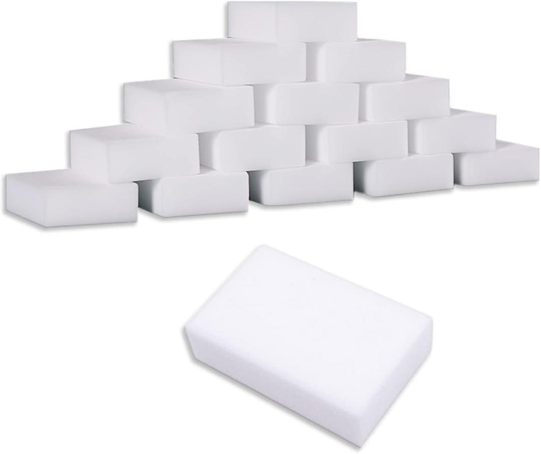 Magic Sponges Cleaning Eraser,50 Pack Melamine Sponge Foam Pads,Multi-Functional Household Cleaning Kitchen Dish Sponge for Furniture,Bathroom,Bathtub, Sink,Floor, Baseboard, Wall Cleaner (3.93x2.36x0.79in)