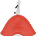 Alessi AMMI19 RO Lul Dog Bowl with lid in thermoplastic Resin and 18/10 Stainless Steel, Red Orange