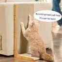 Conlun Cardboard Cat Scratcher, 23" L-Shaped Scratch Pad, Vertical Wall-Leaning Scratching Board to Protect Furniture for Indoor Cats,Wood Grain Large