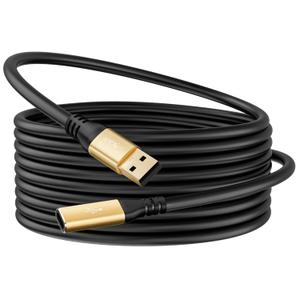 USB C Female to USB A Male Cable 25FT, Extra Long Type 2.0 A to Type C Female Cord Adapter, Data Sync & Charging, USBC Extension Cable for Laptop, Power Bank, U Disk, Charger, Flash Drives