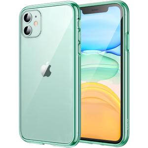 JETech Case for iPhone 11 6.1-Inch, Non-Yellowing Shockproof Phone Bumper Cover, Anti-Scratch Clear Back (Green)