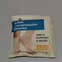 KEMFORD Ankle Compression Sleeve - 1-Pair, Plantar Fasciitis Braces - Open Toe Compression Socks for Swelling, Sprain, Neuropathy, Foot Arch Support for Men and Women - 20-30mmhg, XL, Black