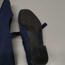 Women's Mary Jane Flats with Arch Support, Square Toe Ballet Flats, Comfortable Knit Dress Shoe (6, Navy Blue)