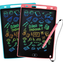 LCD Writing Tablet, 2 Packs Drawing Pads for Kids 3 4 5 6 Years Old 8.5 Inch Colorful Lines Doodle Scribble Boards Educational Toys for Boys Girls Road Trip EssentialsTravel Game Toys,Pink+Blue