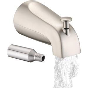 Replacement for Delta All Metal Bathtub Spout with Diverter, Tub Spout (Universal Fits 3/4" Thread Pipe),Compatible with Delta's RP33794 Tub Spout Adapter(Brushed Nickel,Simple)