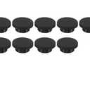 MECCANIXITY Silicone Rubber Hole Plug 25mm Diameter Soft Flexible Stopper for 24mm Hole Black 9 Pieces (25mm)
