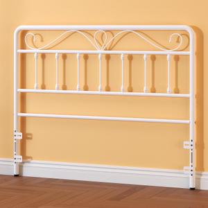 Elephance Full Size Headboard Only for Bed Frame,Victorian Style Platform Bed Metal Headboard,Height Adjustable,Full Size, Easy Assembly, White