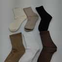 Sock Women'S Autumn And Winter White Sports Mid-Tube Socks (Pair of 6)