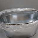 Large 6-Gallon Galvanized Tin Beverage Tub, 20x14x10 inches (Pack of 2)