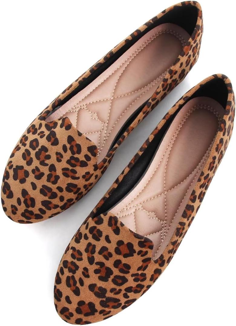 SAILING LU Women Round Toe Flats Comfortable Fashion Ballet Flat Shoes for Women Dressy Slip-ons Loafers (9.5)