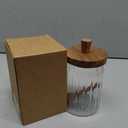 TIWPAJS Coffee Canister, Coffee Container with Wooden Spoon and Lid, Ribbed Design, Airtight Storage Jar for Coffee Beans/Coffee Grounds/Sugar/Salt/Loose Leaf Tea, 20 Oz