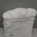 MIYE Pleated Waffle Weave Bed Skirt, Tailored Dust Ruffle 16 Inch Drop Easy Fit, Machine Washable (White, Queen - 16" Drop)