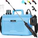 Battery Powered Sprayer 2 Gallon, 7.4V Powerful Electric Garden Sprayer, Rechargeable Weed Yard Lawn Sprayers with 4 Mist Nozzles, Retractable Wand, Adjustable Shoulder Strap