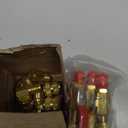 PATIKIL 3Pcs Air Conditioning Refrigerant Angled Compact Ball Valve 1/4 Inch SAE with 4Pcs Angle Converts Adapter for HVAC Charging Hoses AC Refrigerant Tools