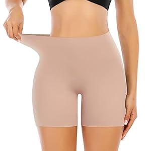 Seamless Shaping Boyshorts Panties for Women Tummy Control Shapewear Under Dress Slip Shorts Underwear (#31 Beige-1, M)