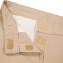 Izod Girls School Uniform Adaptive Chino Pants, Adjustable Waistband & Faux Buttons, Velcro Closure (5, Khaki)