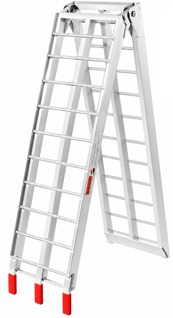 VEVOR 7.5ft Aluminum Ramps, 1500 lbs Folding Loading Ramps (1 pcs Set) for Pickup Trucks Bed, Trailers Ramp with Load Straps for Dirt Bike 89" L x 12" W