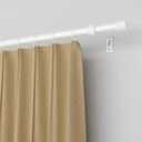 White Curtain Rods 120 inch, Adjustable Curtain Rods for Windows 66 to 120, Single 5/8 inch Diameter long Drapery Rod Set with Brackets, Easy Install