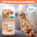 BRKURLEG Cat Recovery Suit, Surgery Onesie for Cats, After Surgery E-Collar Male and Female Alternative for Cats, Pet Surgery Shirt for Spay Abdominal Skin Anti Licking, Orange, S