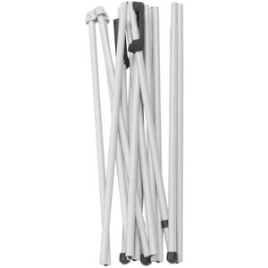 Aluminium Alloy Folding Easel Stand for Presentation Boards and Signs | Stable Support Indoors or Uneven Ground, White Finish, Easy Transport for Event Organizers and Artists, 17.72"D x 64.96"W x 17.72"H