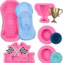 Race Car Silicone Molds - 3D Round Tire Fondant Mold, Truck Wheel Shape, Cake Decorating, Chocolate, DIY Polymer Clay, Gummy, Crafting Projects, Cupcake Topper Decor