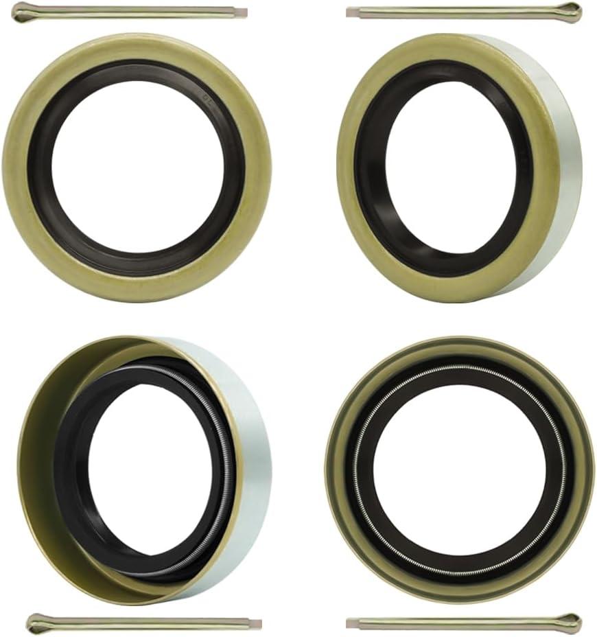RV MURTS 4 Double Lip Grease Seals ID 1.719" x OD 2.565" for 3500lb #84 Trailer Axle Replacement, 171255TB, 010-019-00 Dexter, 473336, Spindles Hub Wheel, Electric Brake Assemblies for Boat Trailers.