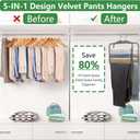 Closet Organizers and Storage,Pants Hangers Space Saving,Velvet Hanger for Organization and Storage,Dorm Room Essentials for College Students Girls,Home Organization Scarf Jeans Hangers-2 Pack
