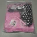 VLUV Pink Halloween Costumes Set, Women's Halloween Retro Satin Jacket Set with Scarf Headbands Glasses Accessories (Pink, XXL)