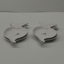 Pack of 4 Small Beet Shaped Plates