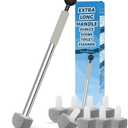 Pumice Stone Toilet Bowl Cleaner,16.7Inch Toilet Pumice Stone with Handle Cleans Hard Water Ring Calcium Buildup&Stains for Toilet Bath Kitchen Household Cleaning (Grey) 