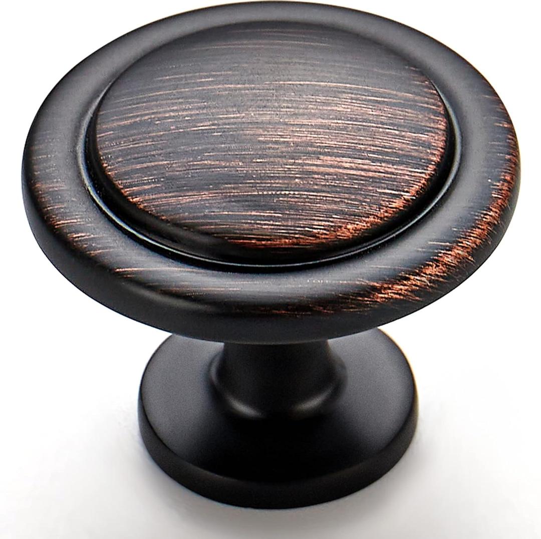 Ravinte 30 Pack 1-1/4 inch Kitchen/ Dresser/ Drawer Oil-Rubbed Bronze Pulls, Door Handles Knobs