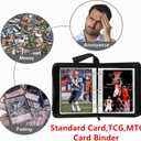 Mini Card Binder, 1-Pocket Super Lightweight Zipper Binder Holds 80+ Trading Cards, Small Cards Binder for TCG, MTG, Sports & Game Cards, Portable Gift for Girls & Collectors (Sky blue)