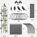 2 Pcs Garden Obelisk Trellis for Climbing Plants Outdoor 6 Ft Rose Bush Round Trellis for Pots Rustproof Metal Pipe with Plastic Coated Plant Flower Trellises for Clematis Vine Jasmine Support