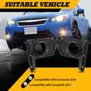 Pair Front Fog Light Cover Trim Set Compatible with Crosstrek 2016-2017 Left and Right Side Fog Lamp Bezel Textured Black 57731FJ420 57731FJ430