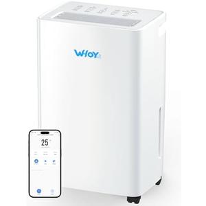 Dehumidifier for Home, 2500-3000 Sq Ft, 60 Pints Max. Smart Compressor, Smart App-Controlled, With Drain Hose, Child Lock, Idea for Bedrooms, Basements, Laundry
