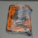 kenke Kids Friendly Case for iPad (A16) 11 Inch 2025, iPad 10th Generation 10.9 Inch 2022, Heavy Duty Shockproof Rugged Cover with Kickstand Shoulder Strap for iPad 11/10th Gen, Black+Orange