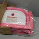 Collapsible Baby Bathtub for Newborn, Foldable Baby Bath Tub with Thermometer & Soft Floating Cushion & Drain Hole, Portable Travel Infant Bath Tubs for Newborns to Toddler 0-36 Months Girl, Pink