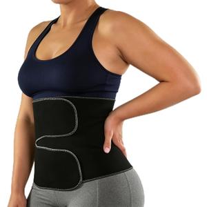 Non-Elastic Reversible Waist Trimmer Belt, Lumbar Support Sauna Trainer for Sports Sitting & Bending Posture Care