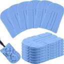 Zubebe 12 Pcs Duster Refill Reusable Fleece Duster Refills Feather Flat Dusters Multi Surface Washable Cleaning Pads Tools for Home, Blinds, Car, Pet, Furniture, Fans (Blue)