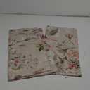 Lovely Rose Decorative Curtains, Red and White Vintage Rose Floral Delicate Pattern for Living Room Bedroom and Dining Room 2 Panels, 42 X 45 Inches.