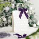 2 x 3.5" Purple Velvet Ribbon Bows, 12 Count - Pre-Tied Bows for Valentines, Christmas, Weddings & More