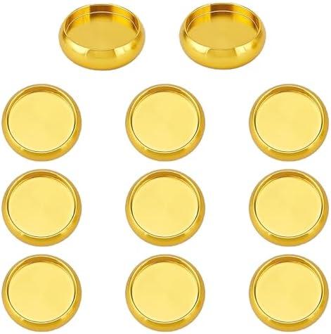 KINCHYGO, 11 Pack Metal Binding Discs 18mm/0.71in Aluminium Discbound Expansion Binder Rings for Notebook (Gold)