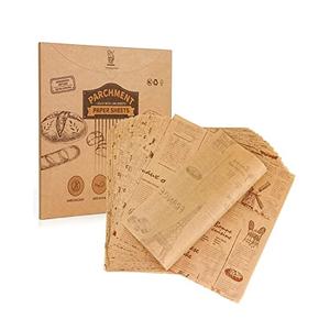 Katbite 100 Pcs Sandwich Wrapping Paper, 12x12 inch Food Basket Liners, Grease Proof & Non-stick Baking Parchment Paper