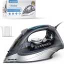 IRONDAY 1700W Steam Iron for Clothes 20s Fast Heat-up, Iron with 10.14oz Water Tank, Non-Stick Ceramic Soleplate, Auto-Off, Spray Mist & Steam Burst, Ironing Clothes for Home Grey