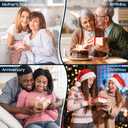 GEEMBI Birthday Gifts for Mom from Daughter or Son - Blue Mama Wearable Blanket Hoodie 47x72 in - Birthday Gifts for Women, Gift for Mother in Law, Mama Gift Ideas, Blanket for Mom (Blue - Bear Family)