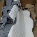 Increase Height Nursing Pillow - Nursing Arm Pillow Set - Memory Foam Baby Breastfeeding Pillow Removable Cover Adjustable Belt Feeding Pillow with Safety Fence Mom and Baby Safety Certified